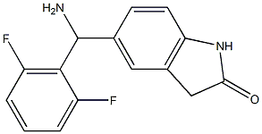 5-[amino(2,6-difluorophenyl)methyl]-2,3-dihydro-1H-indol-2-one Structure