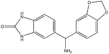 5-[amino(2H-1,3-benzodioxol-5-yl)methyl]-2,3-dihydro-1H-1,3-benzodiazol-2-one,,结构式