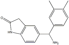 5-[amino(3,4-dimethylphenyl)methyl]-2,3-dihydro-1H-indol-2-one Struktur