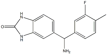 5-[amino(3-fluoro-4-methylphenyl)methyl]-2,3-dihydro-1H-1,3-benzodiazol-2-one Structure