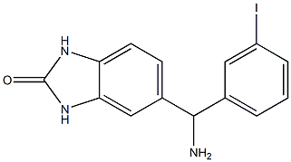 5-[amino(3-iodophenyl)methyl]-2,3-dihydro-1H-1,3-benzodiazol-2-one 化学構造式