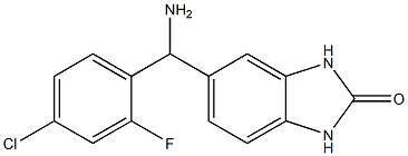 5-[amino(4-chloro-2-fluorophenyl)methyl]-2,3-dihydro-1H-1,3-benzodiazol-2-one Structure