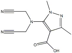  5-[bis(cyanomethyl)amino]-1,3-dimethyl-1H-pyrazole-4-carboxylic acid