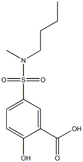 5-[butyl(methyl)sulfamoyl]-2-hydroxybenzoic acid,,结构式