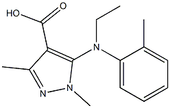 5-[ethyl(2-methylphenyl)amino]-1,3-dimethyl-1H-pyrazole-4-carboxylic acid 结构式