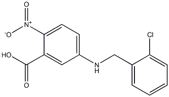 5-{[(2-chlorophenyl)methyl]amino}-2-nitrobenzoic acid,,结构式