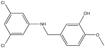 5-{[(3,5-dichlorophenyl)amino]methyl}-2-methoxyphenol,,结构式