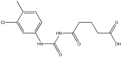 5-{[(3-chloro-4-methylphenyl)carbamoyl]amino}-5-oxopentanoic acid Structure
