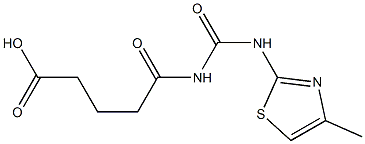 5-{[(4-methyl-1,3-thiazol-2-yl)carbamoyl]amino}-5-oxopentanoic acid Struktur