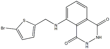 5-{[(5-bromothiophen-2-yl)methyl]amino}-1,2,3,4-tetrahydrophthalazine-1,4-dione Structure