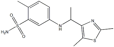 5-{[1-(2,5-dimethyl-1,3-thiazol-4-yl)ethyl]amino}-2-methylbenzene-1-sulfonamide