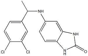 5-{[1-(3,4-dichlorophenyl)ethyl]amino}-2,3-dihydro-1H-1,3-benzodiazol-2-one Structure