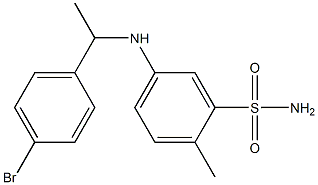 5-{[1-(4-bromophenyl)ethyl]amino}-2-methylbenzene-1-sulfonamide,,结构式