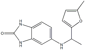 5-{[1-(5-methylfuran-2-yl)ethyl]amino}-2,3-dihydro-1H-1,3-benzodiazol-2-one 结构式