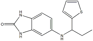 5-{[1-(thiophen-2-yl)propyl]amino}-2,3-dihydro-1H-1,3-benzodiazol-2-one 结构式