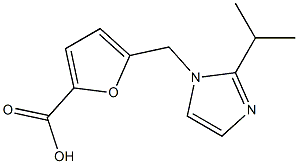 5-{[2-(propan-2-yl)-1H-imidazol-1-yl]methyl}furan-2-carboxylic acid,,结构式