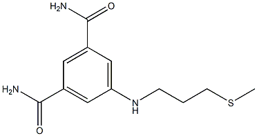 5-{[3-(methylsulfanyl)propyl]amino}benzene-1,3-dicarboxamide Struktur