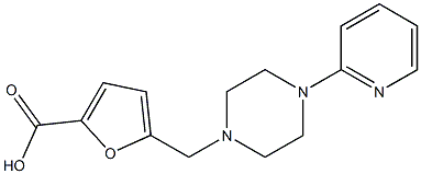 5-{[4-(pyridin-2-yl)piperazin-1-yl]methyl}furan-2-carboxylic acid Structure