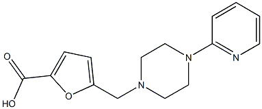 5-{[4-(pyridin-2-yl)piperazin-1-yl]methyl}furan-2-carboxylic acid 化学構造式