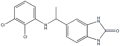 5-{1-[(2,3-dichlorophenyl)amino]ethyl}-2,3-dihydro-1H-1,3-benzodiazol-2-one Struktur