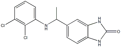 5-{1-[(2,3-dichlorophenyl)amino]ethyl}-2,3-dihydro-1H-1,3-benzodiazol-2-one 结构式