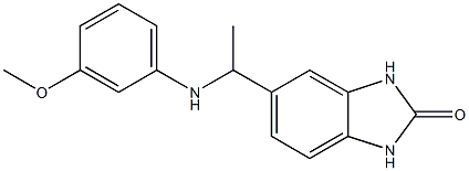 5-{1-[(3-methoxyphenyl)amino]ethyl}-2,3-dihydro-1H-1,3-benzodiazol-2-one Structure