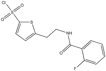 5-{2-[(2-fluorophenyl)formamido]ethyl}thiophene-2-sulfonyl chloride,,结构式