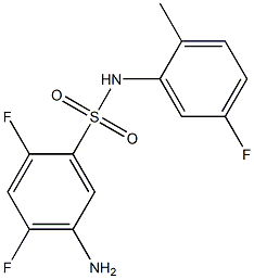 5-amino-2,4-difluoro-N-(5-fluoro-2-methylphenyl)benzene-1-sulfonamide,,结构式