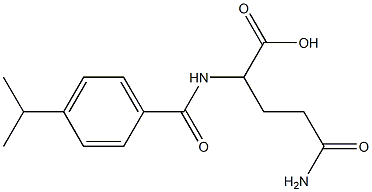 5-amino-2-[(4-isopropylbenzoyl)amino]-5-oxopentanoic acid 结构式