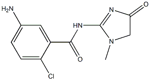 5-amino-2-chloro-N-(1-methyl-4-oxo-4,5-dihydro-1H-imidazol-2-yl)benzamide,,结构式