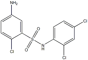 5-amino-2-chloro-N-(2,4-dichlorophenyl)benzene-1-sulfonamide,,结构式