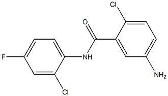 5-amino-2-chloro-N-(2-chloro-4-fluorophenyl)benzamide Structure