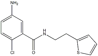 5-amino-2-chloro-N-(2-thien-2-ylethyl)benzamide 结构式