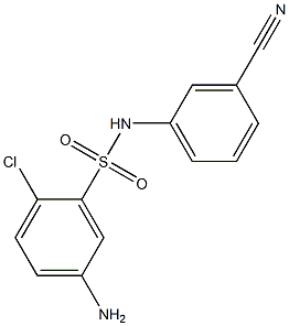 5-amino-2-chloro-N-(3-cyanophenyl)benzene-1-sulfonamide Struktur