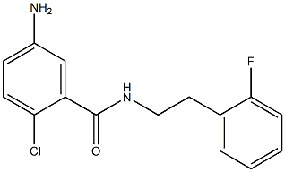 5-amino-2-chloro-N-[2-(2-fluorophenyl)ethyl]benzamide 化学構造式
