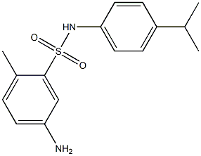 5-amino-2-methyl-N-[4-(propan-2-yl)phenyl]benzene-1-sulfonamide,,结构式