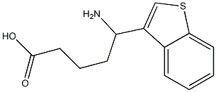 5-amino-5-(1-benzothiophen-3-yl)pentanoic acid Structure