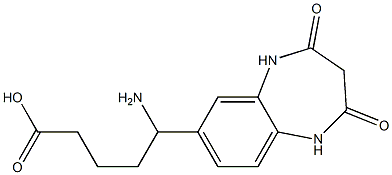 5-amino-5-(2,4-dioxo-2,3,4,5-tetrahydro-1H-1,5-benzodiazepin-7-yl)pentanoic acid Structure