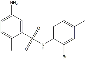 5-amino-N-(2-bromo-4-methylphenyl)-2-methylbenzene-1-sulfonamide 化学構造式