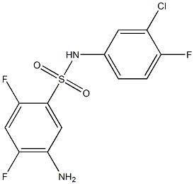 5-amino-N-(3-chloro-4-fluorophenyl)-2,4-difluorobenzene-1-sulfonamide Structure