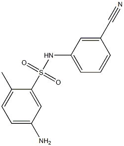 5-amino-N-(3-cyanophenyl)-2-methylbenzene-1-sulfonamide,,结构式
