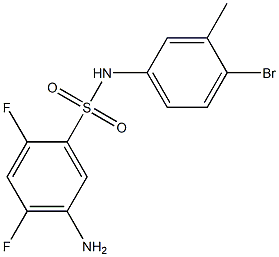 5-amino-N-(4-bromo-3-methylphenyl)-2,4-difluorobenzene-1-sulfonamide,,结构式