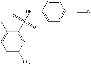 5-amino-N-(4-cyanophenyl)-2-methylbenzene-1-sulfonamide Struktur