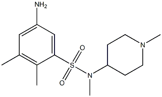 5-amino-N,2,3-trimethyl-N-(1-methylpiperidin-4-yl)benzene-1-sulfonamide,,结构式