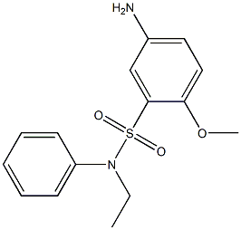 5-amino-N-ethyl-2-methoxy-N-phenylbenzene-1-sulfonamide Structure