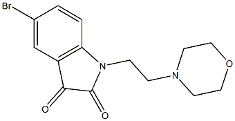 5-bromo-1-[2-(morpholin-4-yl)ethyl]-2,3-dihydro-1H-indole-2,3-dione|