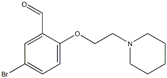 5-bromo-2-[2-(piperidin-1-yl)ethoxy]benzaldehyde Structure