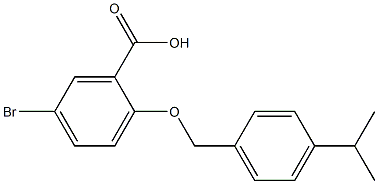 5-bromo-2-{[4-(propan-2-yl)phenyl]methoxy}benzoic acid 化学構造式