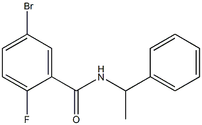 5-bromo-2-fluoro-N-(1-phenylethyl)benzamide 结构式