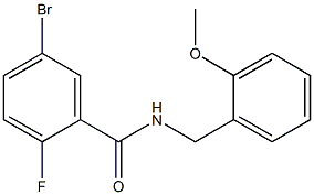 5-bromo-2-fluoro-N-(2-methoxybenzyl)benzamide 化学構造式